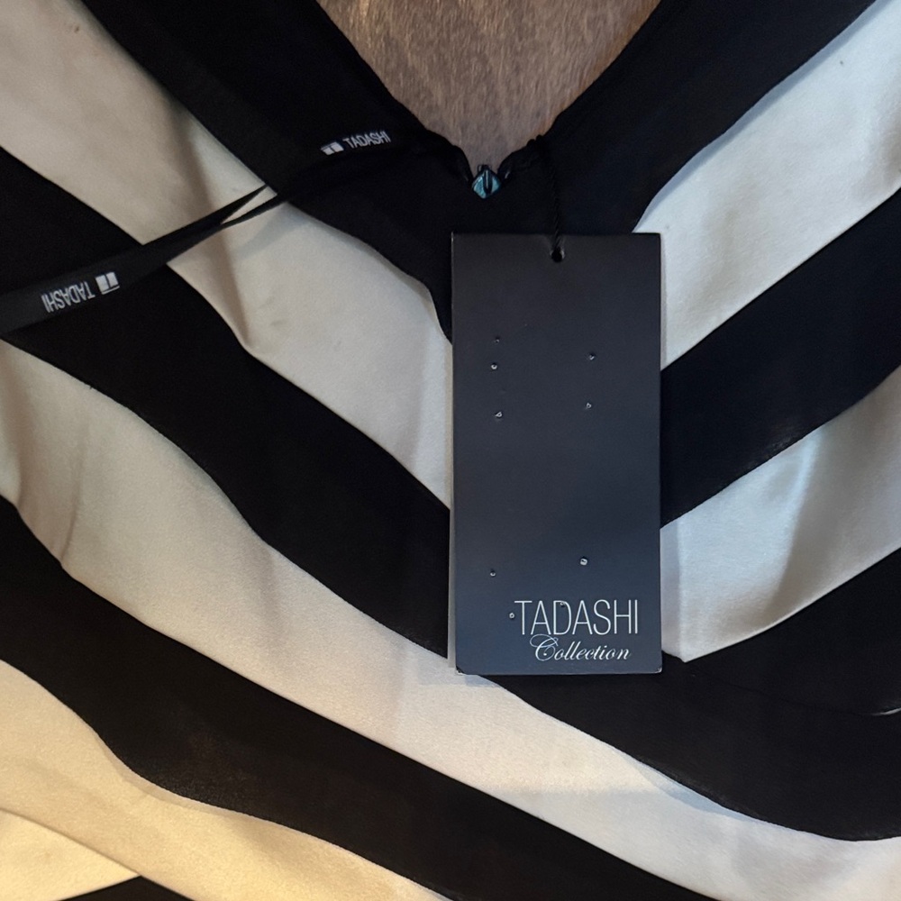 Tadashi Shoji Black and Cream Dress NWT - Picture 3 of 9